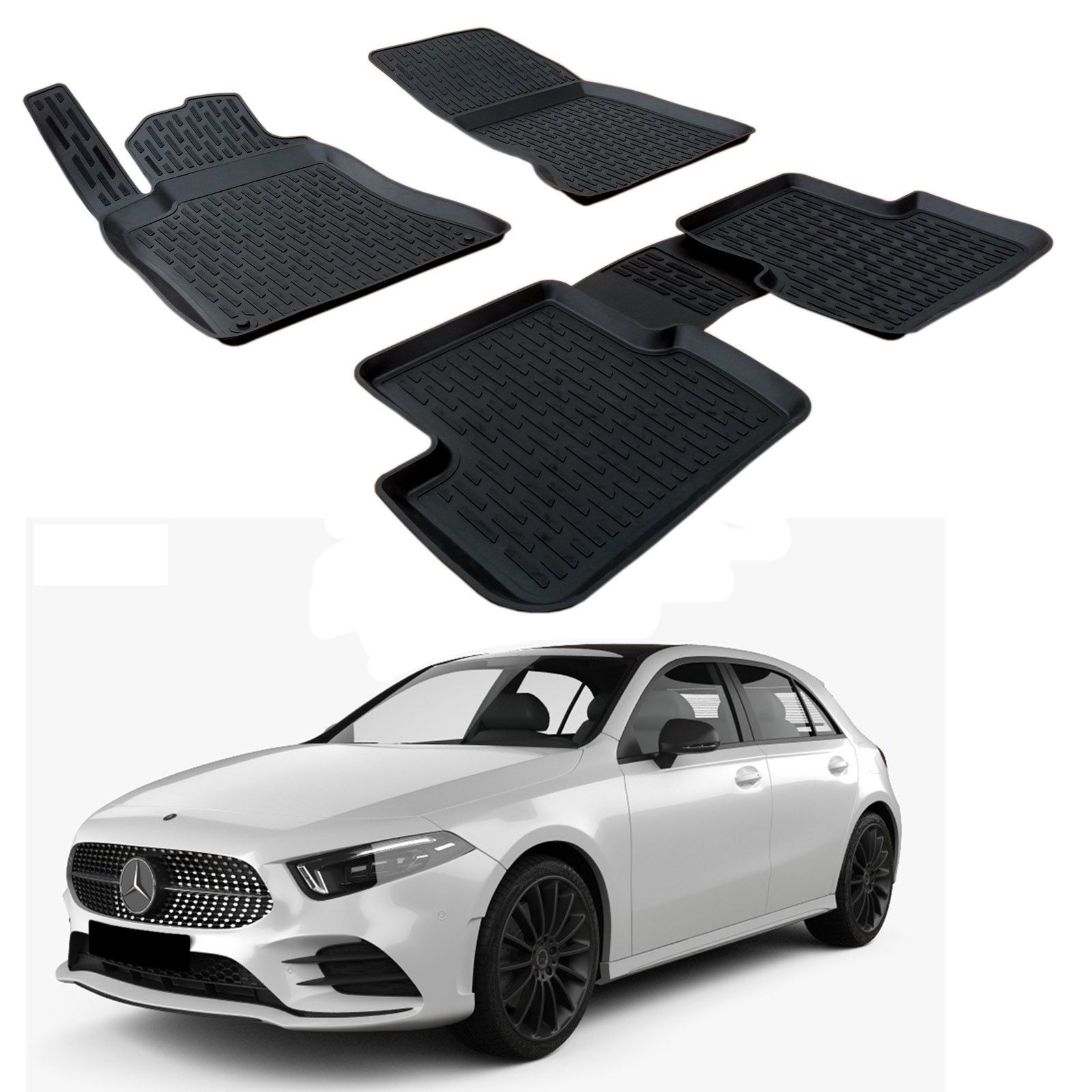 Tappetini Auto 3D In TPE Per Renault Kadjar (dal 2015) – Kit 4 Pezzi Su Misura – Bordo Alto, Inodori, Antiscivolo, Premium