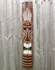 Extra Large 100cm Wooden Tiki Bar Wall Mask Decoration Hand Crafted Accessories