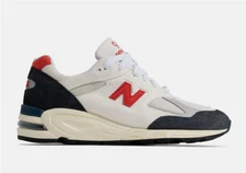 New Balance 990v2 Made in USA Red White Blue