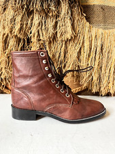 JUSTIN Leather Paddock Jodhpur BOOTS Western Classic Lace up Size 4.5D