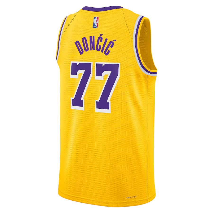 Los Angeles Lakers Luka Doncic #77 Nike Gold NBA Swingman Jersey