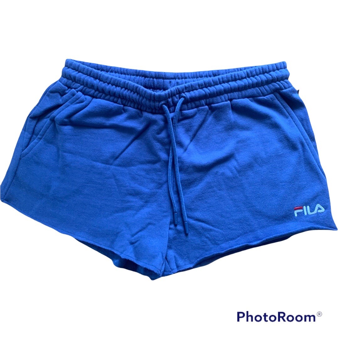 Pantaloncini in pile con orlo grezzo Fila taglia: Large colore: Marlin