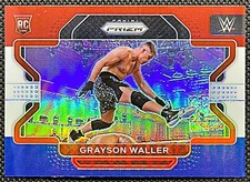 Grayson Waller 2022 Panini Prizm WWE Red, White and Blue #43 Rookie RC