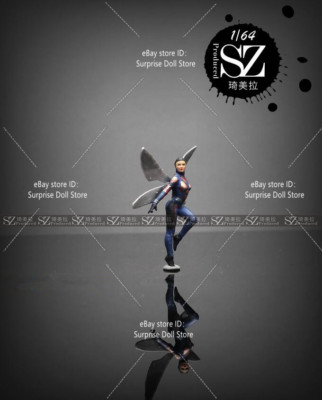 1/64 Miniatures Figures Wasp Girl Wing Scene Prop Mini Dolls Model For Vehicle