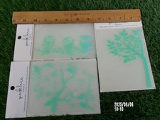 3 lot Park Lane embossing folders Owls Birds Trees New papercraft 4.25 x 5.75