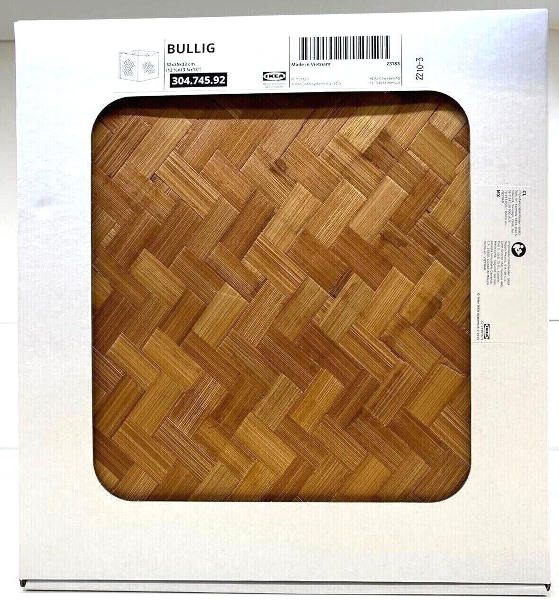 BULLIG ブッリッグ　3個セット BULLIG ブッリッグ ボックス, 竹/ブラウン, 32x35x33 cm - IKEA