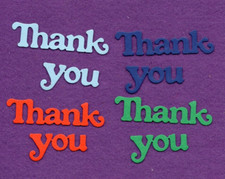 THANK YOU  12 die cuts scrapbook cards