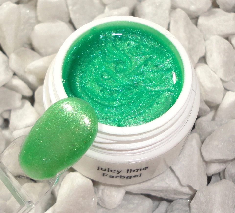 Jolifin UV LED Farbgel Farbe Juicy Lime Grün farbig Nagelstudio Gel Trend Nails - Bild 2 von 2