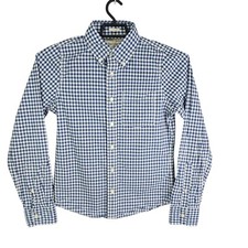 Mens Blue White Check Abercrombie Fitch Shirt Button Down Long Sleeve Size S