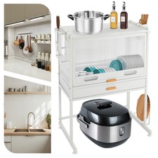 Kitchen Countertop Dish Cabinet, Dish Cabinet...