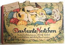 Fritz Baumgarten Adolf Holst, Das bunte Nestchen, Kinderbücher, Osterhasen,