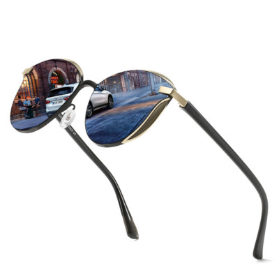 Classic Round Polarized Sunglasses for Men Women Vintage  display picture 1