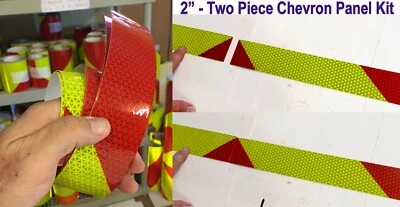 ORALITE BY ORAFOL Two Piece Reflective Chevron Panel Kits - LIME and RED V98 Combo