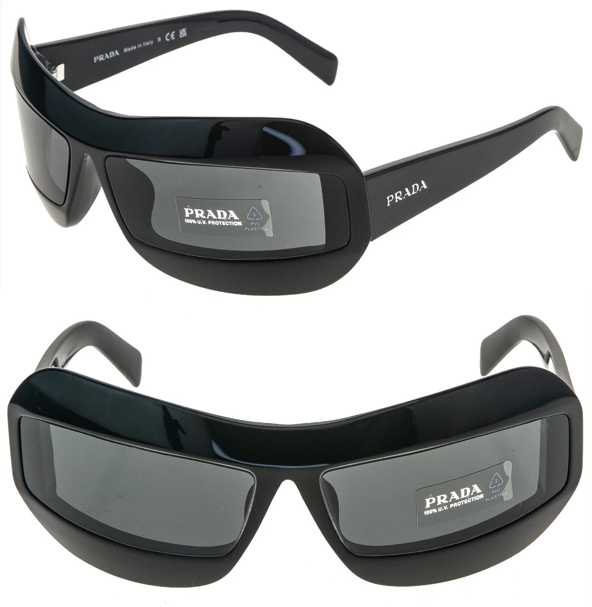 PRADA Black Wrap Sunglasses for Women for sale | eBay