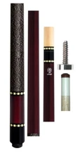 New McDermott Lucky L10 or L 10 - Burgundy - Linen Wrap Pool Cue - 13.00mm Shaft