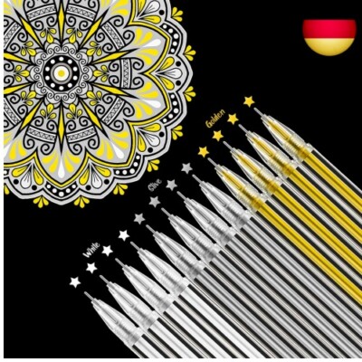 18 Stücke Weiß Gold Silber Gelschreiber Markieren Zeichnung Kunst Design L