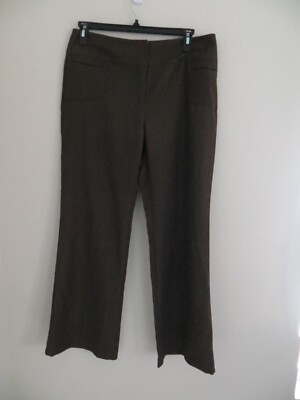 Dressbarn Women's Plus Size Dress Pants Brown Size 14