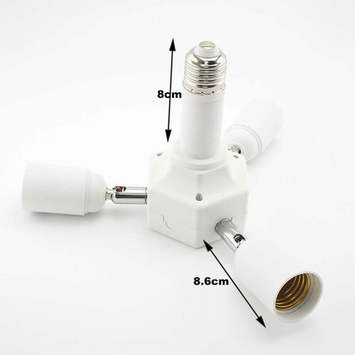 E27 Splitter 4 Heads Lamp Base LED Light Bulb Holder Socket Adapter Adjustable - Picture 2 of 5