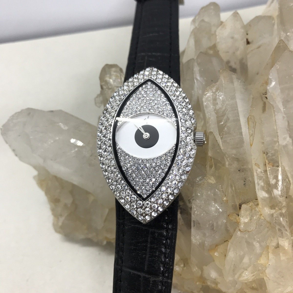 Lizer Swiss Double Eye Rhinestone Bling Watch With New Battery | eBay