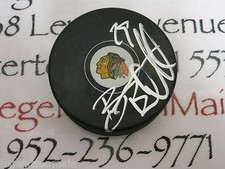 Bryan Bickell Chicago Blackhawks Signed Autographed Logo Puck bb4