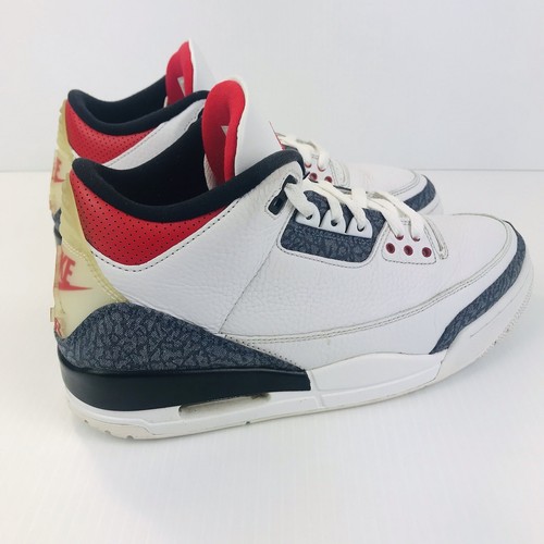 Size 9.5 - Jordan 3 Retro Denim SE Fire Red 2020 - Picture 8 of 17