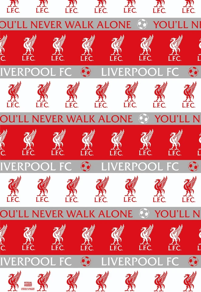 Papel de embrulho de aniversário | Liverpool FC | 3m rolo de embrulho | embrulho para presente infantil - Imagem 2 de 4