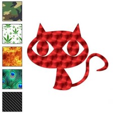 Cat Creepy Cute Art, Vinyl Decal Sticker, 40 Patterns 3 Sizes, 2354