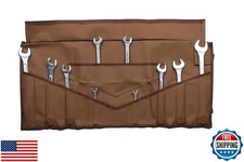 BULL TOOLS 26-Pocket Wrench Roll Tool Organizer Roll-Up Tool Pouch SAE and Me