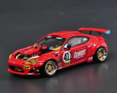 DCM 1:64 4586GT modified car GT86 + Prancing Horse 458 engine