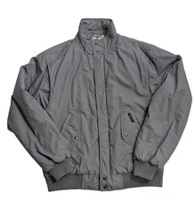 Members Only Bomber Jacket Mens 40L Insulated Gray Puffy Vintage