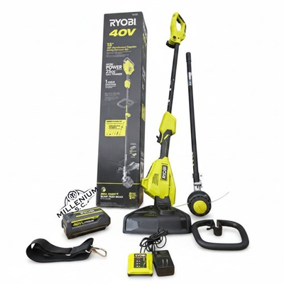 #ad Ryobi 40V 15 in. Expand It Cordless String Trimmer Kit w 4.0Ah Battery OPEN BOX $148.28