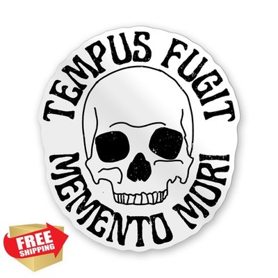 Memento Mori Tempus Fugit Sticker Waterproof Vinyl Latin Quote Laptop 4''