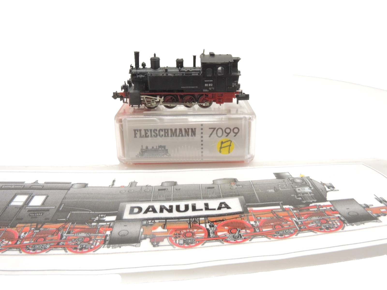 Fleischmann 7099 Spur N Tenderlok, Dampflok BR 98 812 DB Räder brüniert OVP(A)