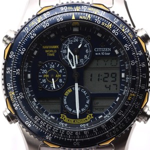 CITIZEN】C300-K001528 ワールドタイム 説明書付 クロノグラフ 10気圧