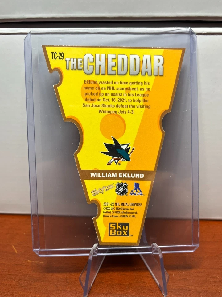 William Eklund 2021-22 Skybox Metal Universe The Cheddar #TC-29 San Jose Sharks - Image 2 of 2