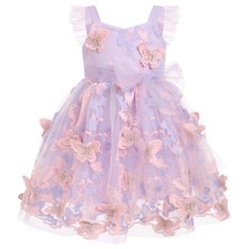 Butterfly Dress for Girls: Baby Princess Pageant Ruffle Mesh Tulle Tutu Dress...
