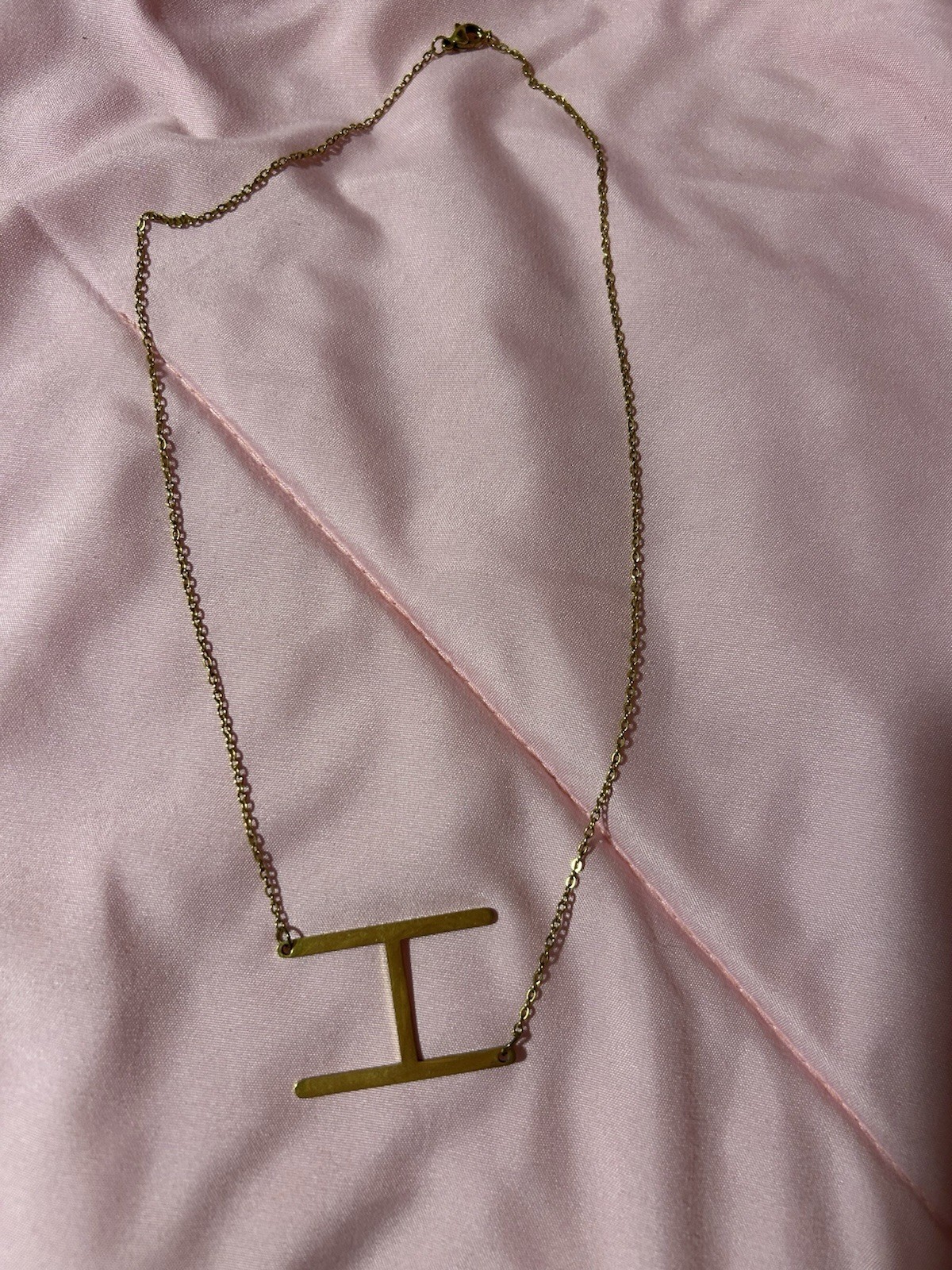 Statement Initial H Large letter Necklace - image 2