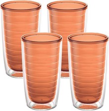 Tervis Clear & Colorful Tabletop Made in USA 16oz - 4pk, Citrus Sunrise