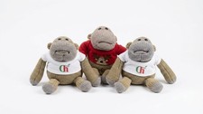 Three Handmade Knitted Crochet Monkey Plush Stuffed Animal Soft Toy Gift-15 CM