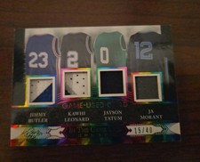 2024 LEAF In The Game-Used 🔥🔥Patch🔥🔥 Butler/Kawhi/Tatum/Ja Quad Patch /40