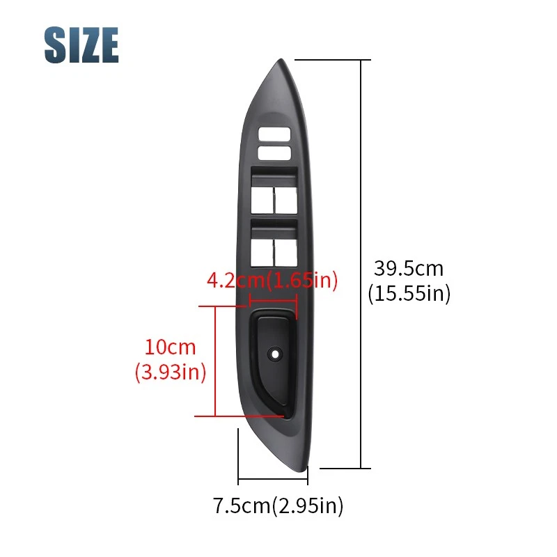 Panel de interruptor de ventana eléctrica maestro LHD panel de puerta izquierda para Toyota Yaris 2007-12 4D Foto 3 de 4