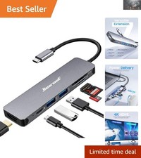 7-in-1 USB-C Hub for MacBook with 4K HDMI 100W PD - Ideal for Work Travel