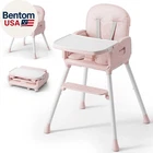 3-In-1 Portable Baby High Chair for Babies and Toddlers, Convertible Easy Clean