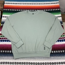 Comfrt Mens XL Seafoam Green Waffle Knit Lightweight L/S Minimalist Pullover