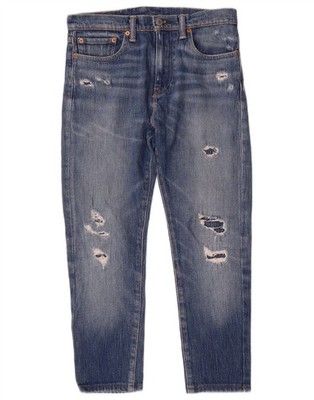 Levi's Herren 510 Distressed Skinny Jeans W31 L25 Blau Baumwolle BE05