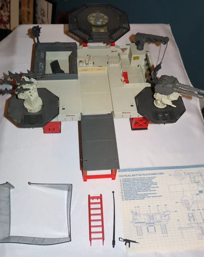 1985 GI Joe ARAH Tactical Battle Platform Playset 98% Complete Blueprints gun