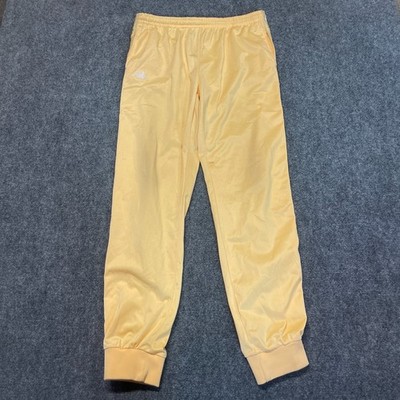 Kappa 222 Banda Track Pants Mens Large Light Yellow Logo Tapered Leg Activewear