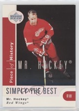 2002 Upper Deck Piece Of History Simply the Best Gordie Howe Mr Hockey HOF 07n1