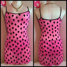 Rare VTG 90s Victoria's Secret Velvet Heart Mesh Babydoll Panty Set Size XS