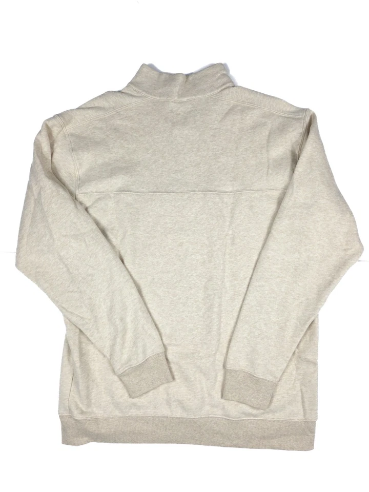 Columbia Cream 1/4 拉链人造羊毛衬里 L/S 模拟领毛衣男式 L 码 — 第 2/4 张图片